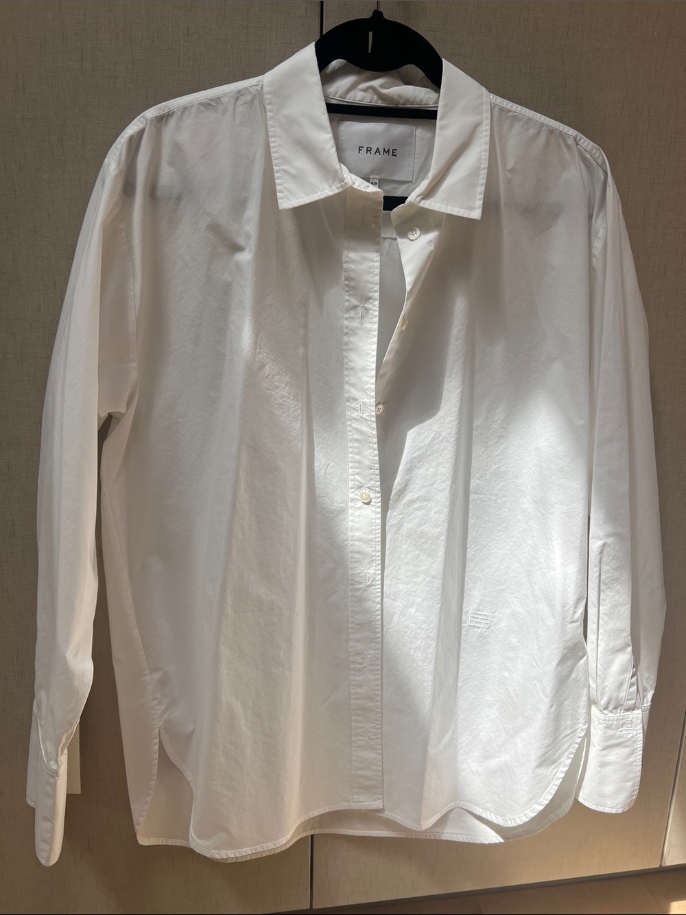 Frame Denim White Classic Button-Down Shirt